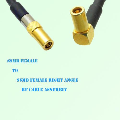SSMB Female to SSMB Female Right Angle RF Cable Assembly