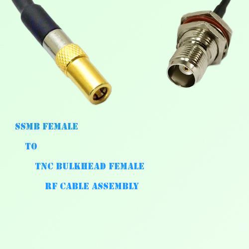SSMB Female to TNC Bulkhead Female RF Cable Assembly