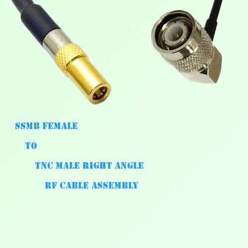 SSMB Female to TNC Male Right Angle RF Cable Assembly