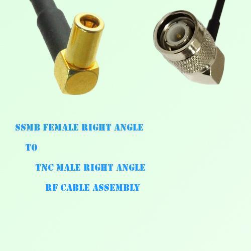 SSMB Female Right Angle to TNC Male Right Angle RF Cable Assembly