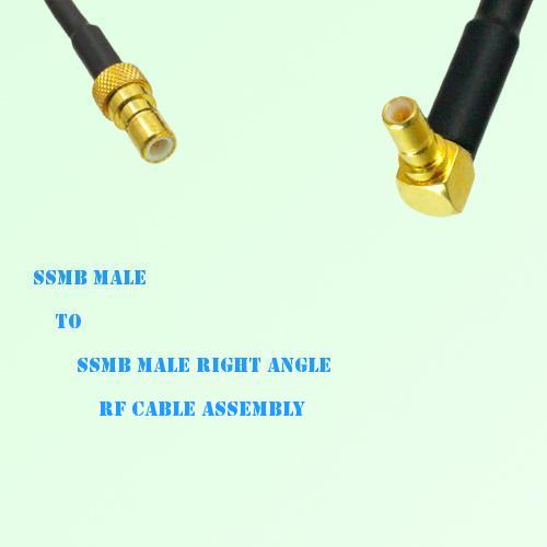 SSMB Male to SSMB Male Right Angle RF Cable Assembly