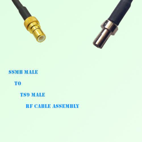 SSMB Male to TS9 Male RF Cable Assembly