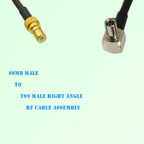 SSMB Male to TS9 Male Right Angle RF Cable Assembly