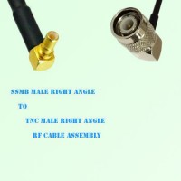 SSMB Male Right Angle to TNC Male Right Angle RF Cable Assembly
