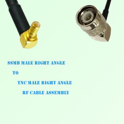 SSMB Male Right Angle to TNC Male Right Angle RF Cable Assembly