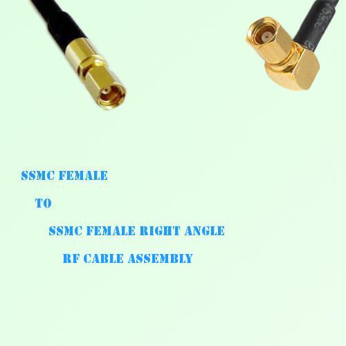 SSMC Female to SSMC Female Right Angle RF Cable Assembly
