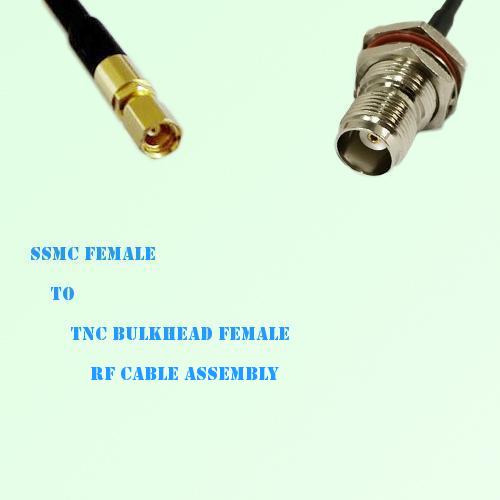 SSMC Female to TNC Bulkhead Female RF Cable Assembly