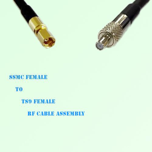 SSMC Female to TS9 Female RF Cable Assembly