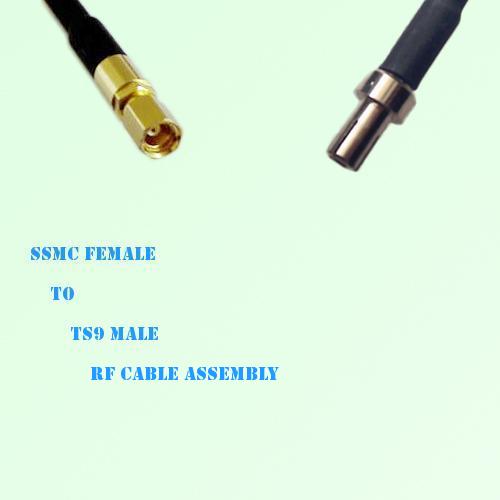 SSMC Female to TS9 Male RF Cable Assembly