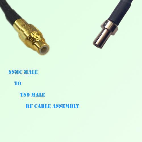 SSMC Male to TS9 Male RF Cable Assembly