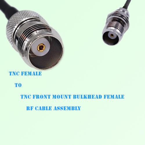TNC Female to TNC Front Mount Bulkhead Female RF Cable Assembly