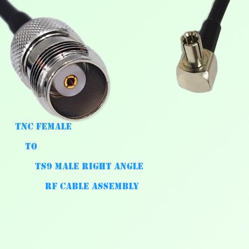 TNC Female to TS9 Male Right Angle RF Cable Assembly