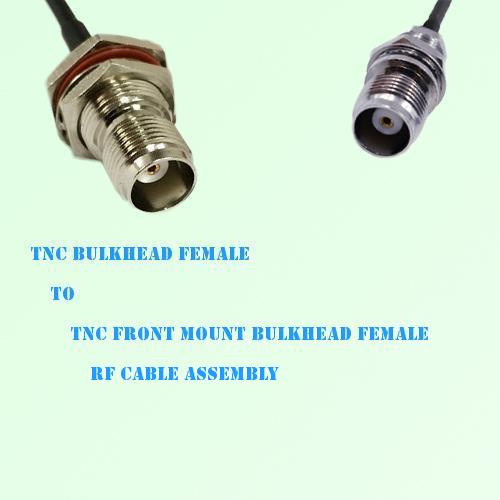 TNC Bulkhead Female to TNC Front Mount Bulkhead Female RF Cable