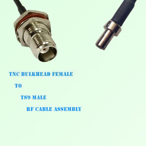 TNC Bulkhead Female to TS9 Male RF Cable Assembly