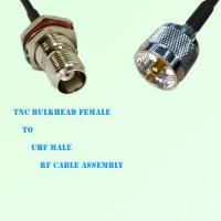TNC Bulkhead Female to UHF Male RF Cable Assembly