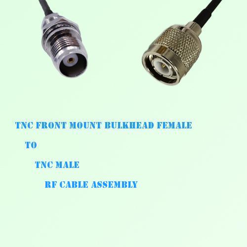 TNC Front Mount Bulkhead Female to TNC Male RF Cable Assembly