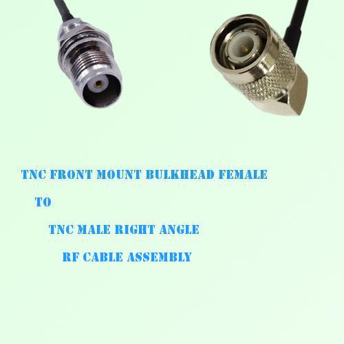 TNC Front Mount Bulkhead Female to TNC Male R/A RF Cable Assembly TNC Front Mount Bulkhead Female to TNC Male R/A RF Cable Assembly