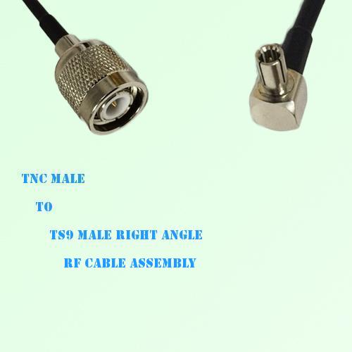 TNC Male to TS9 Male Right Angle RF Cable Assembly