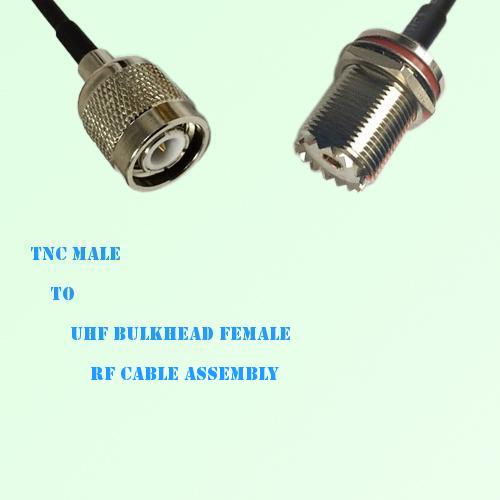 TNC Male to UHF Bulkhead Female RF Cable Assembly
