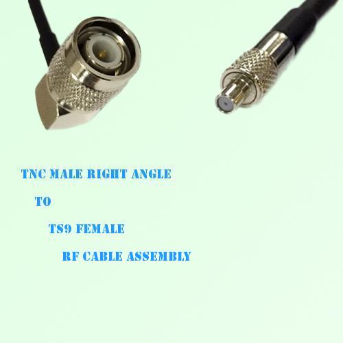TNC Male Right Angle to TS9 Female RF Cable Assembly