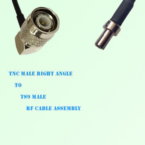 TNC Male Right Angle to TS9 Male RF Cable Assembly