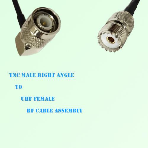 TNC Male Right Angle to UHF Female RF Cable Assembly