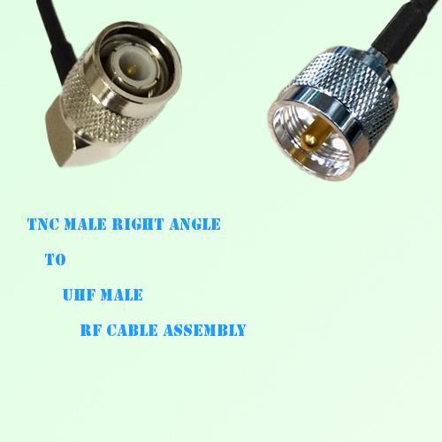 TNC Male Right Angle to UHF Male RF Cable Assembly