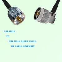 UHF Male to UHF Male Right Angle RF Cable Assembly UHF Male to UHF Male Right Angle RF Cable Assembly