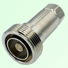 7/16 DIN Female Clamp Connector 1/2" Corrugated Ring Copper Tube Cable