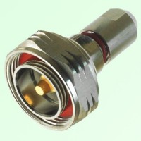 7/16 DIN Male Clamp Connector 1/4" Corrugated Ring Copper Tube Cable