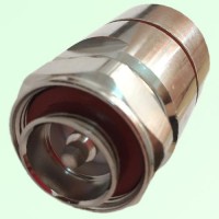 7/16 DIN Male Clamp Connector 7/8" Corrugated Ring Copper Tube Cable