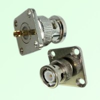 BNC Male 4 Hole Panel Mount Solder Cup Connector BNC Male 4 Hole Panel Mount Solder Cup Connector