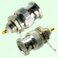 BNC Bulkhead Male Front Mount Solder Cup Connector