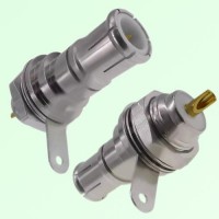 BNC Bulkhead Male Front Mount Quick Push-on Solder Cup Connector BNC Bulkhead Male Front Mount Quick Push-on Solder Cup Connector