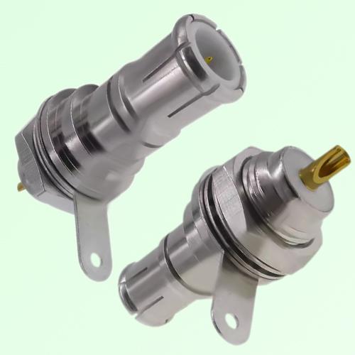 BNC Bulkhead Male Front Mount Quick Push-on Solder Cup Connector BNC Bulkhead Male Front Mount Quick Push-on Solder Cup Connector
