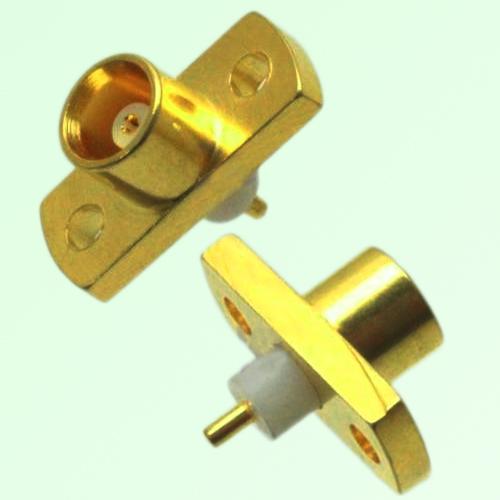 MCX Female 2 Hole Panel Mount Solder Post Connector MCX Female 2 Hole Panel Mount Solder Post Connector