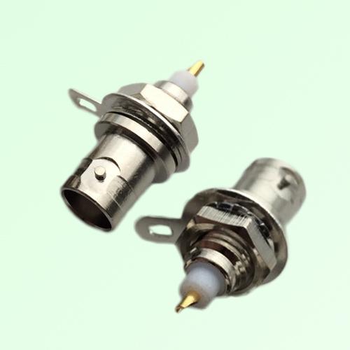 Mini BNC Bulkhead Female Front Mount Solder Cup Connector