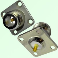 N Female 4 Hole Panel Mount Solder Cup Connector