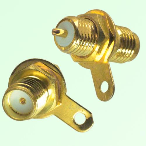 SMA Bulkhead Female Front Mount Solder Cup Connector SMA Bulkhead Female Front Mount Solder Cup Connector
