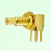 SSMC Bulkhead Male Right Angle PCB Mount Connector