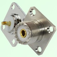 UHF Female 4 Hole Panel Mount Solder Cup Connector