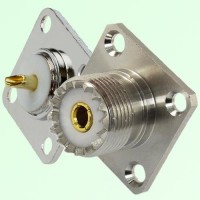 UHF Female 4 Hole Panel Mount Solder Cup Connector UHF Female 4 Hole Panel Mount Solder Cup Connector