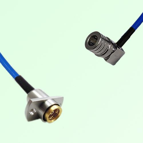 Semi-Flexible Jumper BMA Female 2 Hole Flange Mount to QMA Male Right Angle Semi-Flexible Jumper BMA Female 2 Hole Flange Mount to QMA Male Right Angle