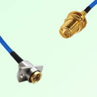 Semi-Flexible Jumper BMA Female 2 Hole Flange Mount to RP SMA Bulkhead Female Semi-Flexible Jumper BMA Female 2 Hole Flange Mount to RP SMA Bulkhead Female