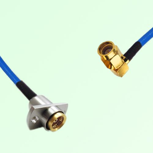 Semi-Flexible Jumper BMA Female 2 Hole Flange Mount to SSMA Male Right Angle