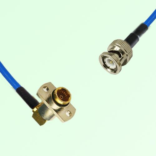 Semi-Flexible Jumper BMA Female Right Angle 2 Hole Flange Mount to BNC Male Semi-Flexible Jumper BMA Female Right Angle 2 Hole Flange Mount to BNC Male