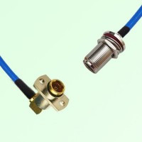 Semi-Flexible BMA Female Right Angle 2 Hole to N Bulkhead Female with O-Ring Semi-Flexible BMA Female Right Angle 2 Hole to N Bulkhead Female with O-Ring