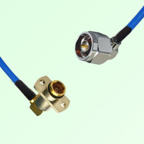 Semi-Flexible Jumper BMA Female Right Angle 2 Hole to N Male Right Angle Semi-Flexible Jumper BMA Female Right Angle 2 Hole to N Male Right Angle