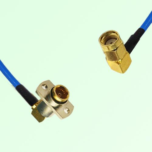 Semi-Flexible Jumper BMA Female Right Angle 2 Hole to RP SMA Male Right Angle Semi-Flexible Jumper BMA Female Right Angle 2 Hole to RP SMA Male Right Angle