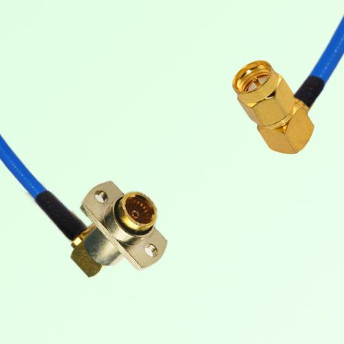 Semi-Flexible Jumper BMA Female Right Angle 2 Hole to SMA Male Right Angle Semi-Flexible Jumper BMA Female Right Angle 2 Hole to SMA Male Right Angle